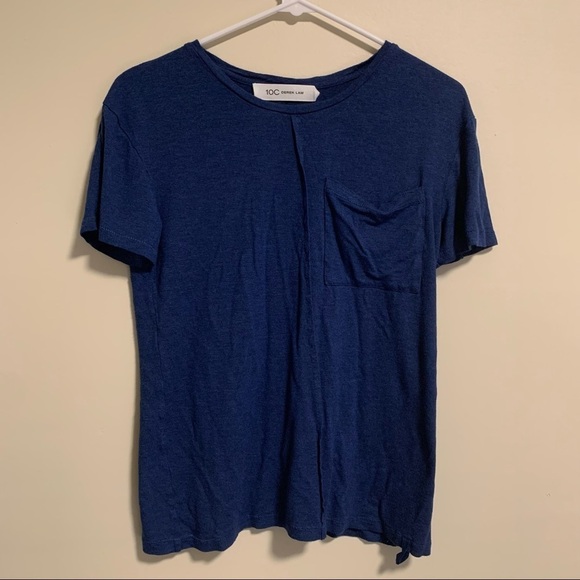 DEREK LAM Navy Shirt Women Size Small - Picture 4 of 4